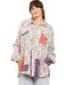 Blue Velvet 100% Cotton Floral Plaid Multi Color Button-Down Shirt Size M - photo 1