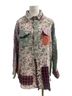 Blue Velvet 100% Cotton Floral Plaid Multi Color Button-Down Shirt Size M - photo 3