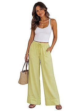 Calypso St. Barth Lemon Drawstring Wide-Leg Pants Casual Pants (view 1)