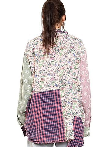 Blue Velvet Button-Down Shirt (view 2)