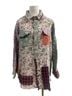 Blue Velvet 100% Cotton Floral Plaid Multi Color Button-Down Shirt Size S - photo 3