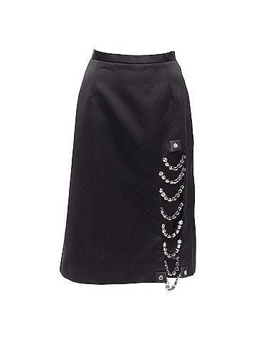 Christopher Kane Christopher Kane satin silver jewel chain slskirt (view 1)