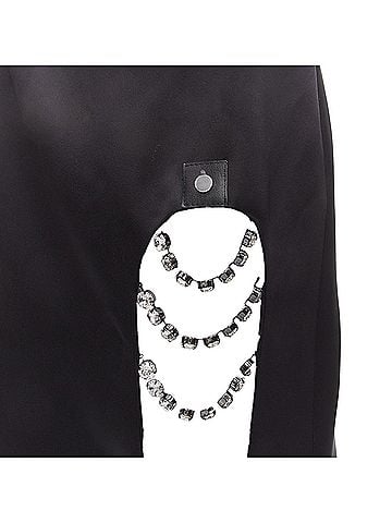 Christopher Kane Christopher Kane satin silver jewel chain slskirt (view 2)