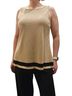 St. John Sport Print Tan Black Tank Top Size L - photo 1