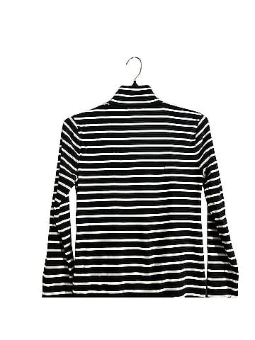 J.Crew Roll Neck Vinatge Rib Striped Long Sleeve T-Shirt (view 2)
