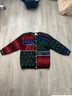 Susan Bristol Fair Isle Plaid Floral Multi Color Cardigan Size L - photo 3