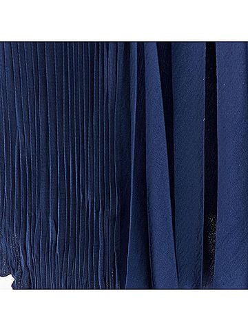Vince. Vince multi plisse elastic waist asymmetric hem midi skirt (view 2)