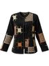 Alex Kin 100% Rayon Animal Print Solid Checkered-gingham Floral Graphic Stripes Black Brown Jacket Size M - photo 1
