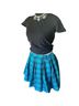 Hot Topic 80% Polyester 20% Rayon 100% Polyester Plaid Blue Black Skort Size S - photo 2