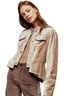 Free People Brown Tan Gold Jacket Size M - photo 7