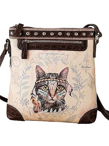 B Brentano Boho Feline Crossbody Bag (view 1)