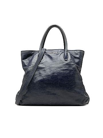Miu Miu Crinkled Calfskin Convertible Tote (view 1)