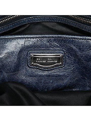 Miu Miu Crinkled Calfskin Convertible Tote (view 2)