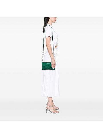 Miu Miu Matelasse Nylon Crystal Chain Crossbody (view 2)