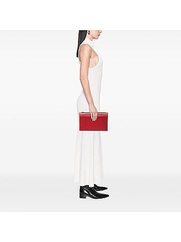 Prada Tricolor Saffiano Zippered Portfolio Clutch (view 2)