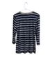 Tory Burch 100% Silk Stripes Blue Ivory Long Sleeve Silk Top Size M - photo 2