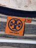 Tory Burch 100% Silk Stripes Blue Ivory Long Sleeve Silk Top Size M - photo 3