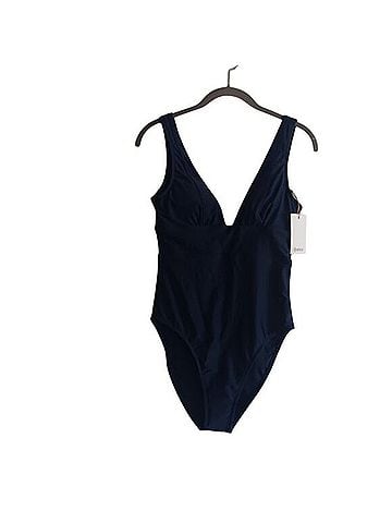 Quince Italian Plunge One-Piece Swimsuit One Piece Swimsuit (view 2)