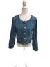 J.Crew Blue Denim Jacket Size 8 - photo 1
