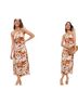 Tuckernuck 100% Polyester Floral Brown Ivory Casual Dress Size XS - photo 1