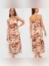 Tuckernuck 100% Polyester Floral Brown Ivory Casual Dress Size XS - photo 2