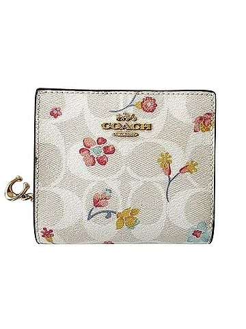 Coach Signature Mystical Floral Snap Wallet C8704 Wallet (view 1)