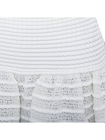 Alaïa ALAIA ivory viscose blend tiered horizontal knit fit flared skirt FR36 S (view 2)