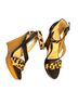 Calvin Klein Animal Print Black Yellow Brown Heels Size 8 - photo 1
