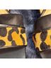 Calvin Klein Animal Print Black Yellow Brown Heels Size 8 - photo 4