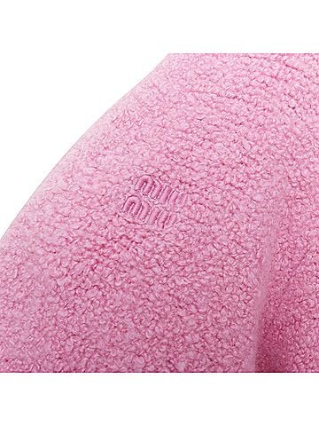 Miu Miu Miu Miu Boucle Logo Button Cardigan (view 2)