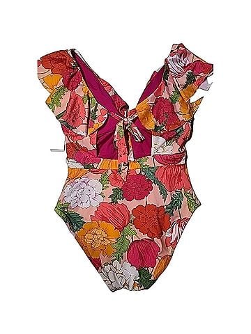 Trina Turk Sunny bloom ruffle One Piece Swimsuit (view 2)