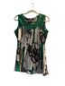 Alberto Makali 100% Polyester Floral Green Black White Sleeveless Blouse Size L - photo 1