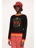 Anna Sui Black Red Green Yellow Pullover Sweater Size M - photo 4