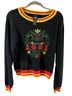 Anna Sui Black Red Green Yellow Pullover Sweater Size M - photo 2