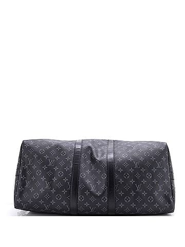 Louis Vuitton Keepall Bandouliere Bag Monogram Eclipse Canvas 55 (view 2)