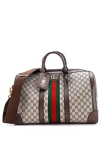 Gucci Savoy Web Convertible Duffle Bag GG Coated Canvas Medium (view 1)