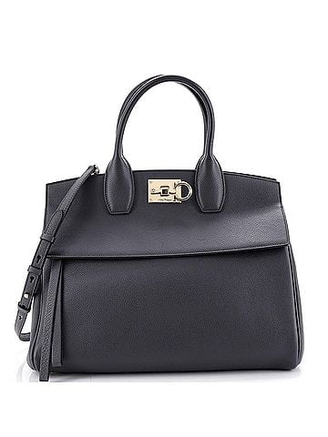 Salvatore Ferragamo Studio Satchel Leather Medium (view 1)