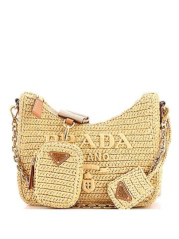 Prada Re-Edition 2000 Shoulder Bag Raffia Mini (view 1)
