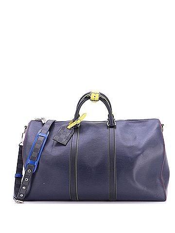 Louis Vuitton Keepall Bandouliere Bag Epi Leather with Damier Graphite 50 (view 1)