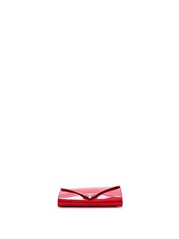 Prada Triangle Logo Envelope Chain Clutch Patent Mini (view 2)