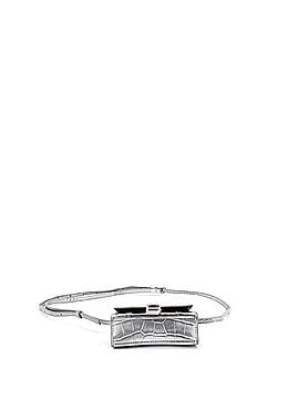 Balenciaga Hourglass Top Handle Bag Crocodile Embossed Leather Mini (view 2)