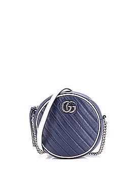 Gucci GG Marmont Round Shoulder Bag Diagonal Quilted Leather Mini (view 1)