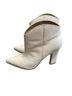 Marc Fisher 100% Leather Solid White Ankle Boots Size 7 1/2 - photo 1