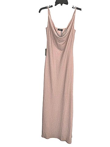 Bebe Lurex Knit Gown Cocktail Dress (view 2)