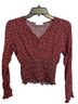 Altar'd State 100% Rayon Floral Multi Color Long Sleeve Blouse Size XS - photo 3