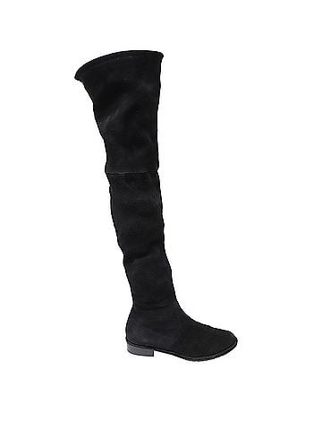 Stuart Weitzman Stuart Weitzman Lowland Over The Knee Boots in Black Suede (view 2)