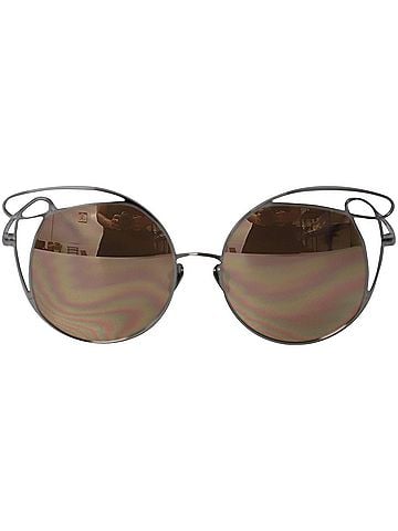 Linda Farrow Linda Farrow Zazel C2 Special Sunglasses in White Gold Titanium (view 1)