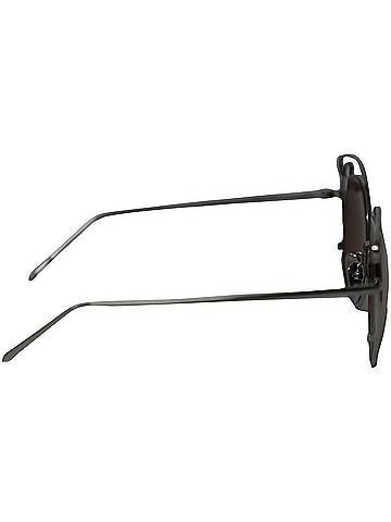Linda Farrow Linda Farrow Zazel C2 Special Sunglasses in White Gold Titanium (view 2)