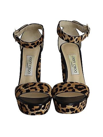 Jimmy Choo Jimmy Choo Holly Platform Sandals in Animal Print Ponyhair (view 2)