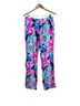 Lilly Pulitzer Floral Pink Blue Casual Pants Size 10 - photo 1